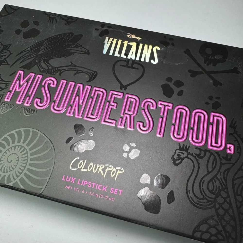 COLOURPOP‎ Disney Villains Misunderstood Luxe Lipstick Set Crème and Matte NEW